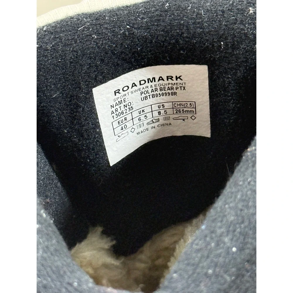 Roadmark Polar Bear PTX Women's 8.5 White Gray Winter Snow Hiking Boots